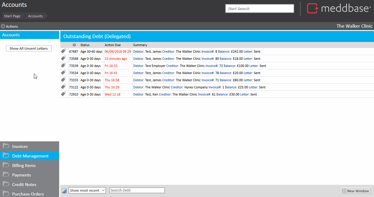 Outstanding debt Meddbase Help Center