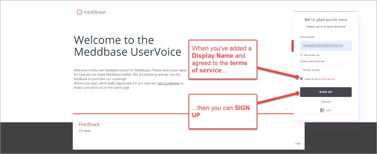 3_-_Welcome_to_Meddbase_UserVoice_page_-_annotated_to_reference_display_name_-_terms_of_services_and_then_sign_up.jpg