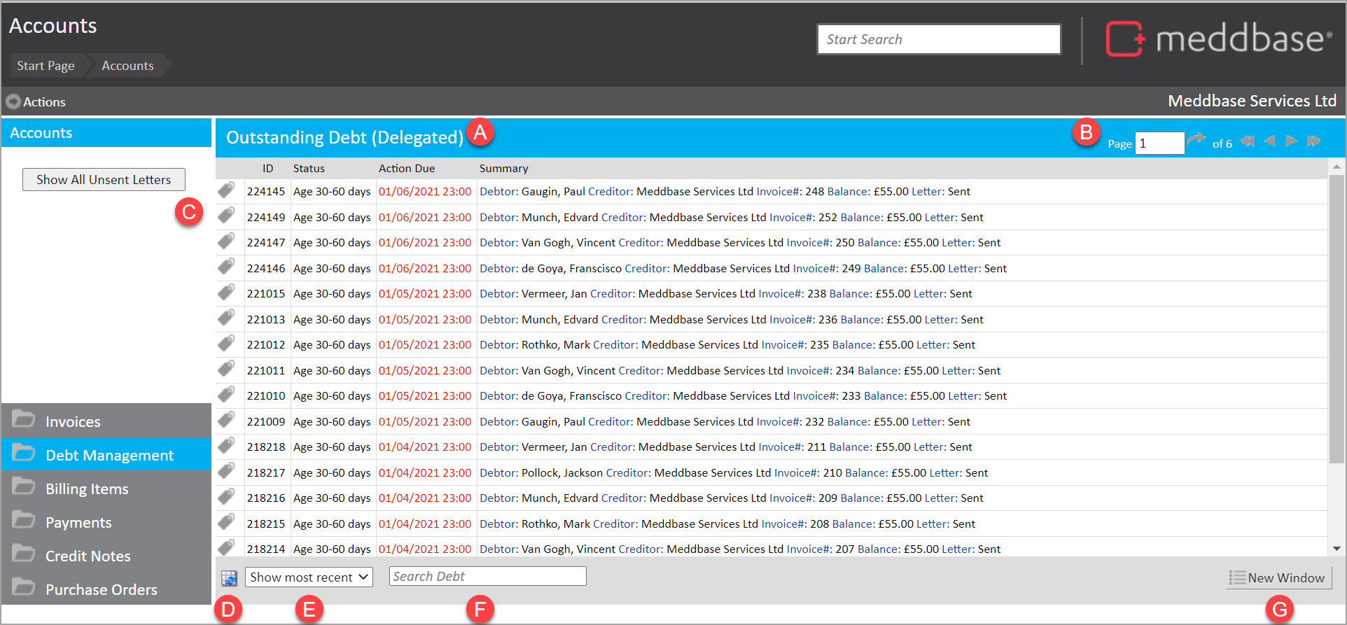 4_-_Debt_management_section_in_Accounts_with_annotations_for_different_features.png