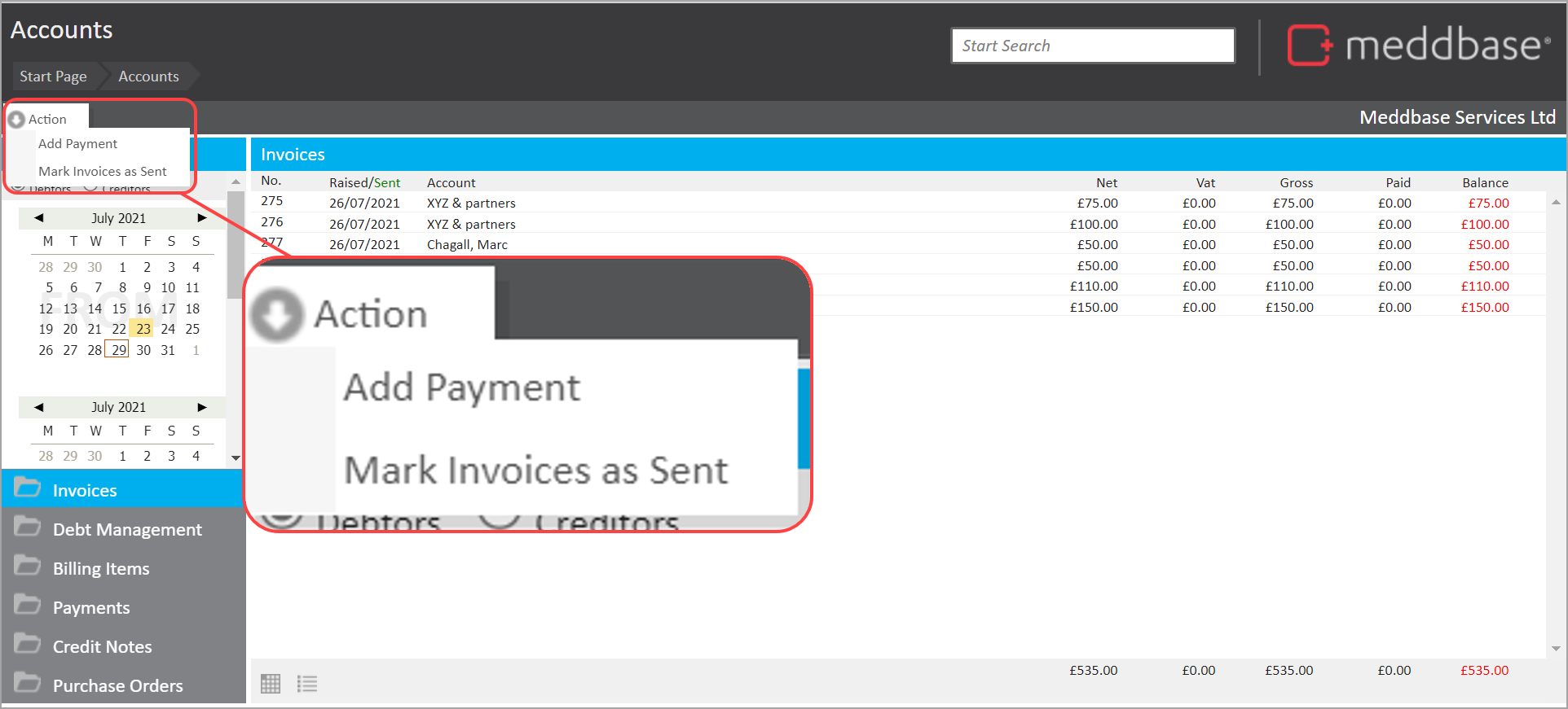 9a_-_Accounts_page_-_Invoice_section_showing_magnified_menu_for_Add_payment_and_Mark_invoices_as_sent.png