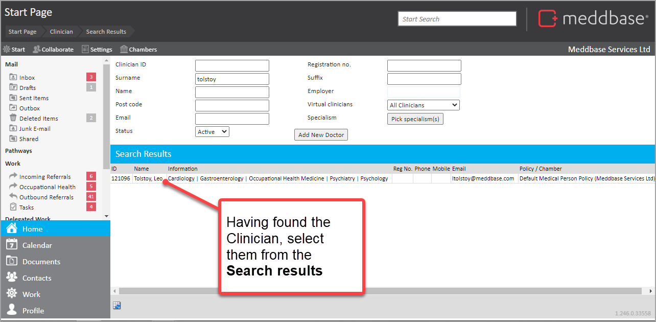 1_-_Find_Clinician_results_page_-_with_annotation_noting_that_when_found_a_clinician_can_be_selected.png