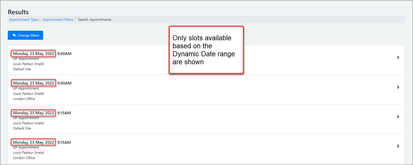 Online_appointment_search_showing_results_where_dynamic_date_range_filters_used